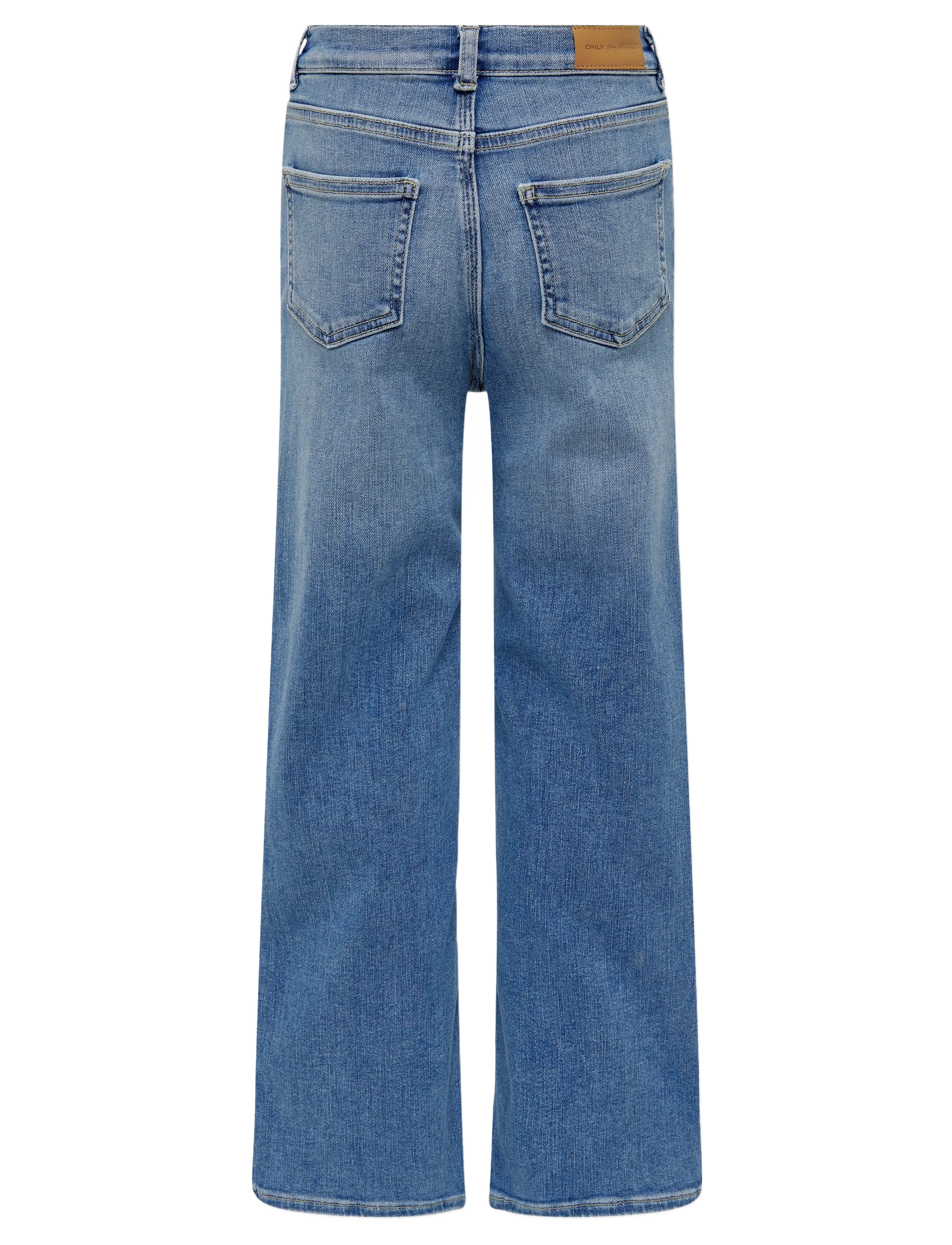 Kids Only - KOGMADISON BLUSH WIDE DNM CRO37 NOOS - pantalons larges - medium blue denim - 2