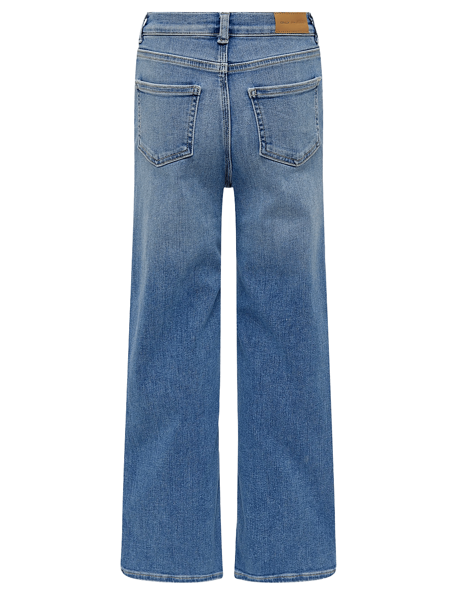 Kids Only - KOGMADISON BLUSH WIDE DNM CRO37 NOOS - hosen mit weitem bein - medium blue denim - 2