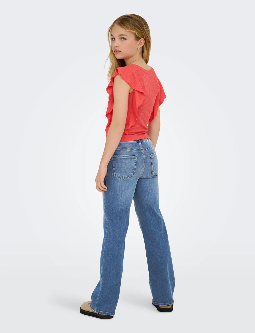 Kids Only - KOGMADISON BLUSH WIDE DNM CRO37 NOOS - laia säärega teksad - medium blue denim - 3