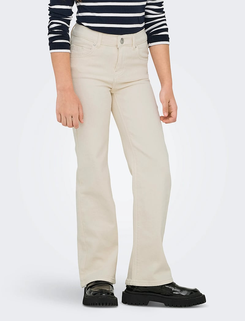 Kids Only - KOGJUICY WIDE LEG DNM CRO NOOS - regular jeans - ecru - 3