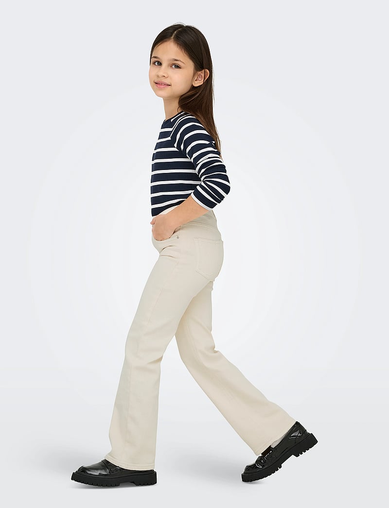 Kids Only - KOGJUICY WIDE LEG DNM CRO NOOS - regular jeans - ecru - 4