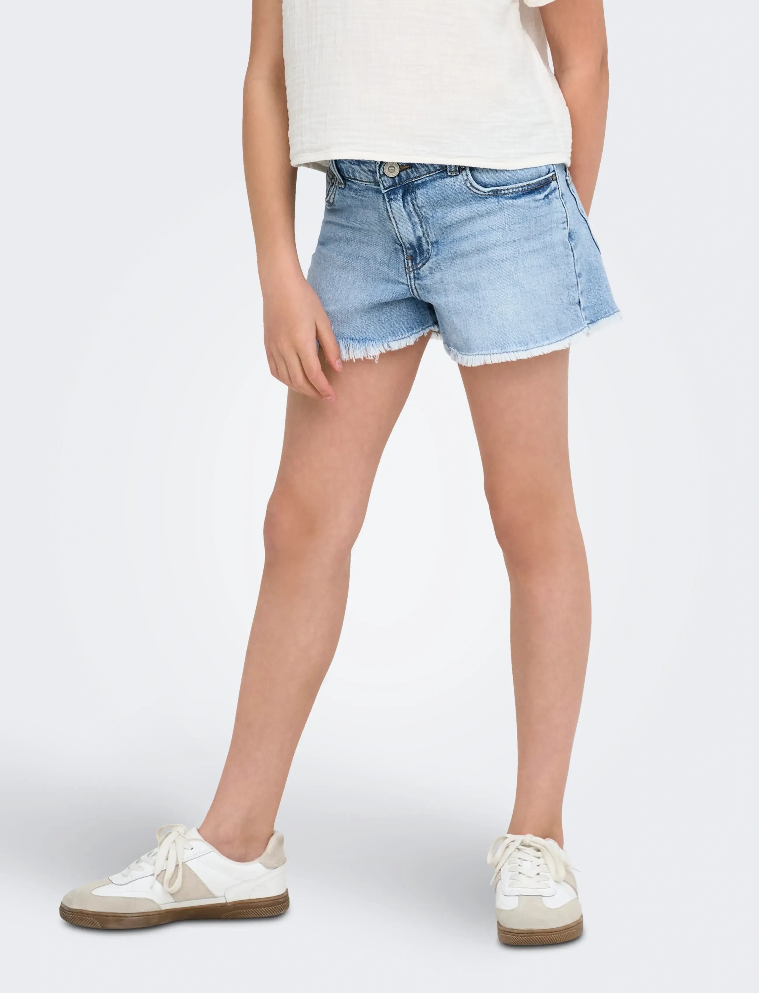 Kids Only Kogrobyn Ex Vint Dnm Shorts Azg529 Noos, 128, Unterteile, Blau - Shorts, Kinder