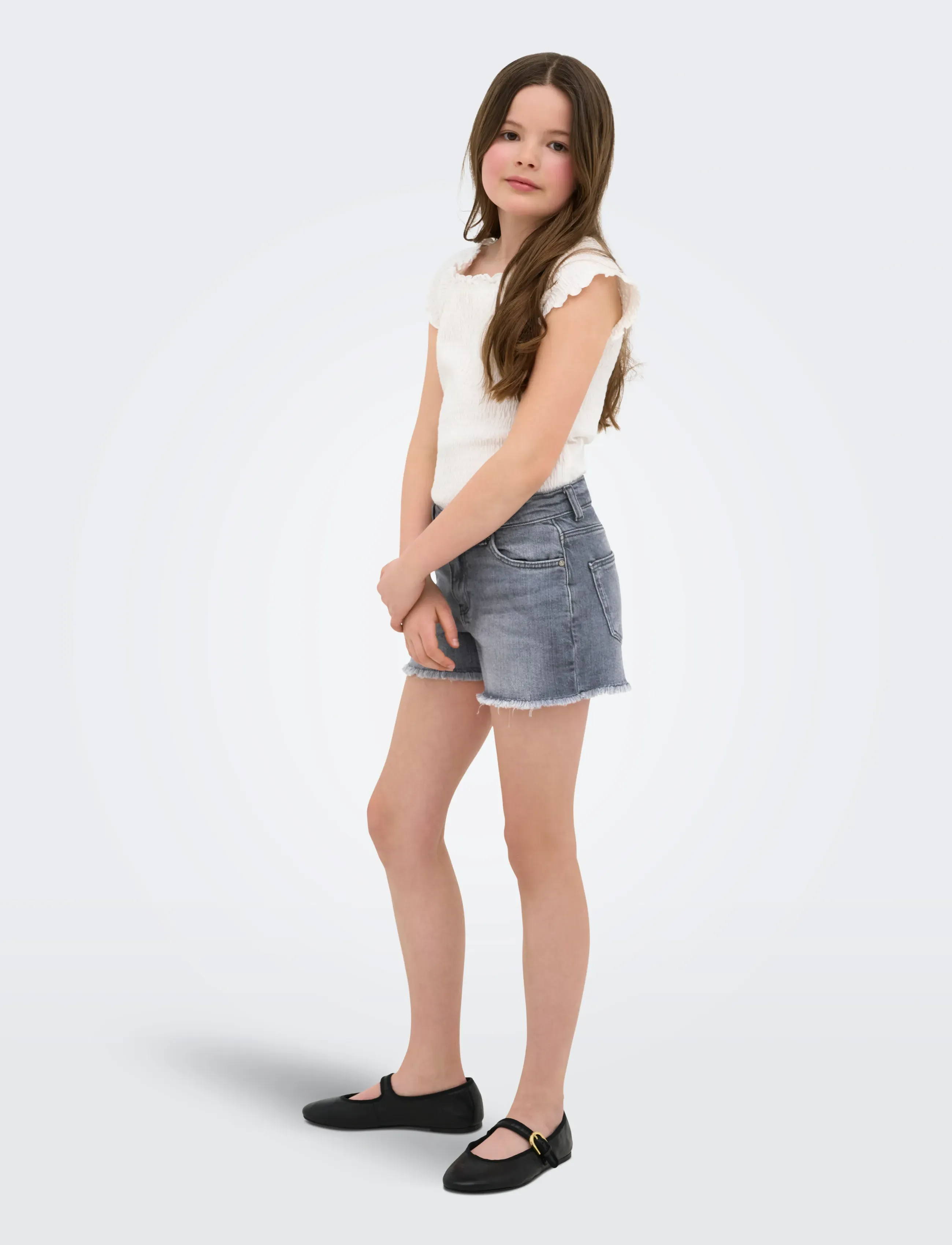 Kids Only - KOGROBYN EX VINT DNM SHORTS AZG529 NOOS - short en jeans - medium grey denim - 4