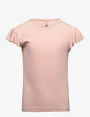 Kids Only - KOGBELIA RUFFLE S/L TOP JRS - short-sleeved t-shirts - rose smoke - 0