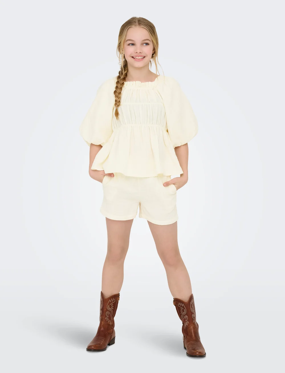 Kids Only - KOGTHYRA LIFE STRING SHORTS WVN - casual shorts - birch - 5