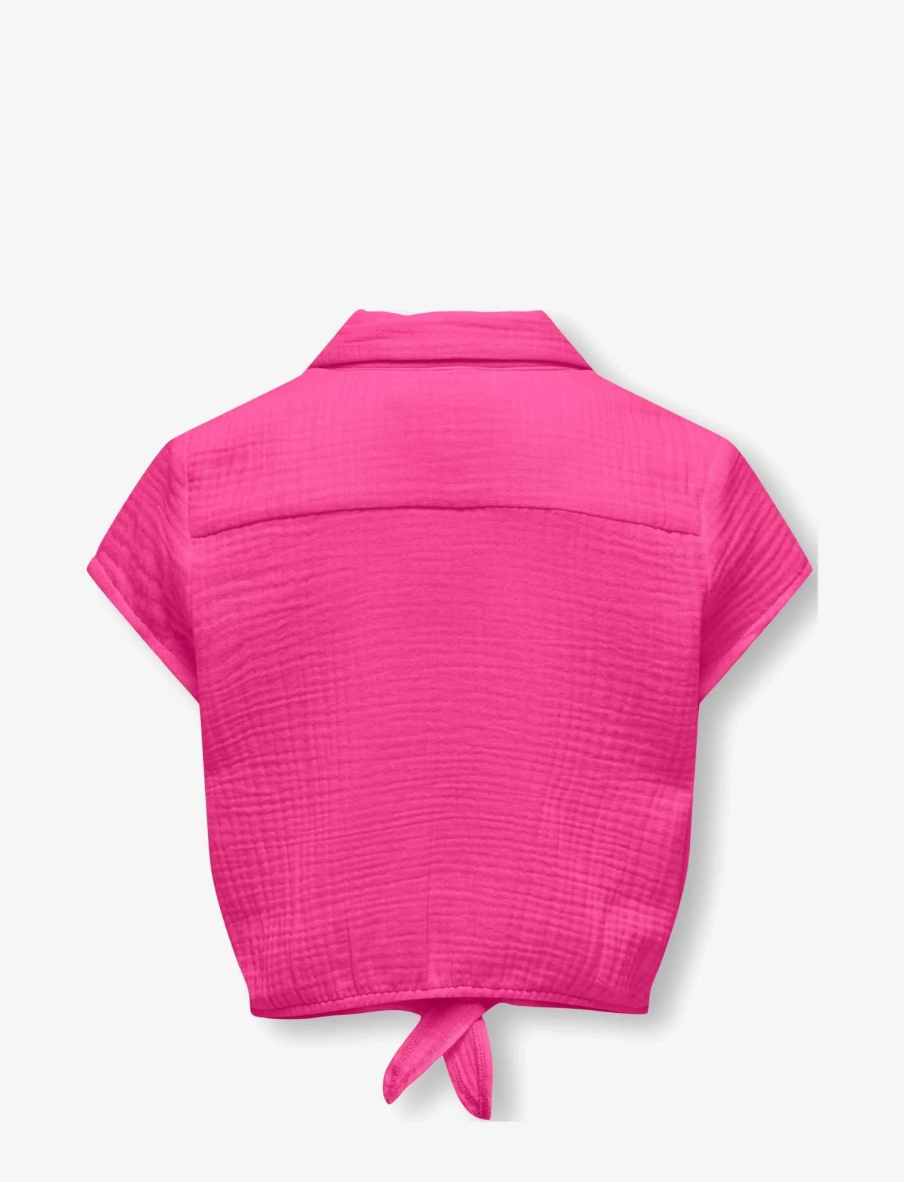 Kids Only - KOGTHYRA CAPSLEEVE KNOT SHIRT WVN - kortærmede skjorter - raspberry rose - 1