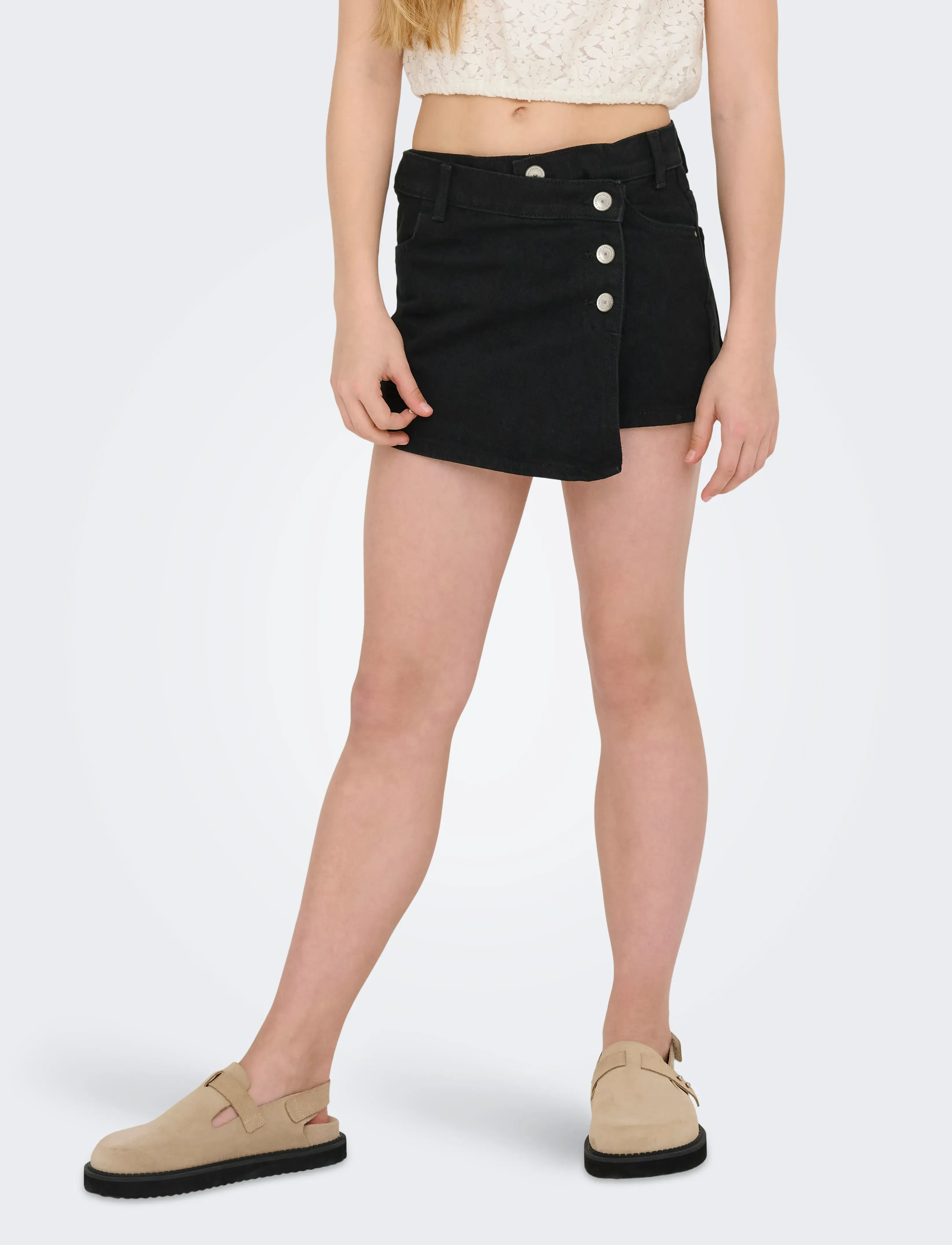 Kids Only Kogjenny Skort Dnm Pim020 Noos, 158, Röcke, Schwarz - Skorts, Kinder