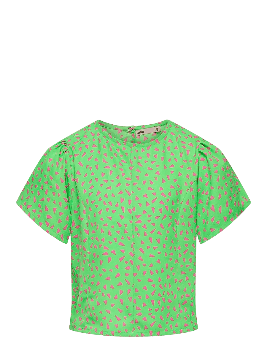 Kids Only - KOGLINO S/S AOP TOP PTM - kortærmede t-shirts - summer green - 0