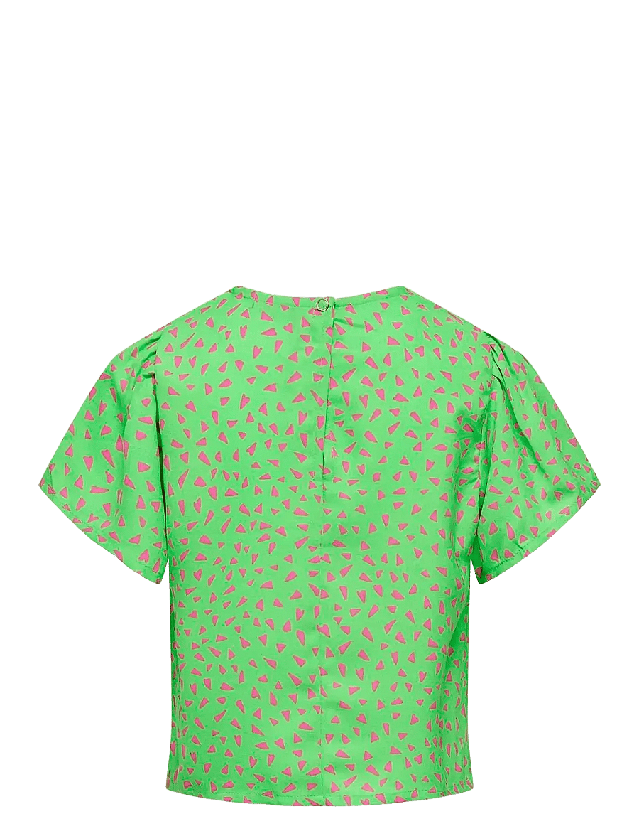 Kids Only - KOGLINO S/S AOP TOP PTM - kortærmede t-shirts - summer green - 1