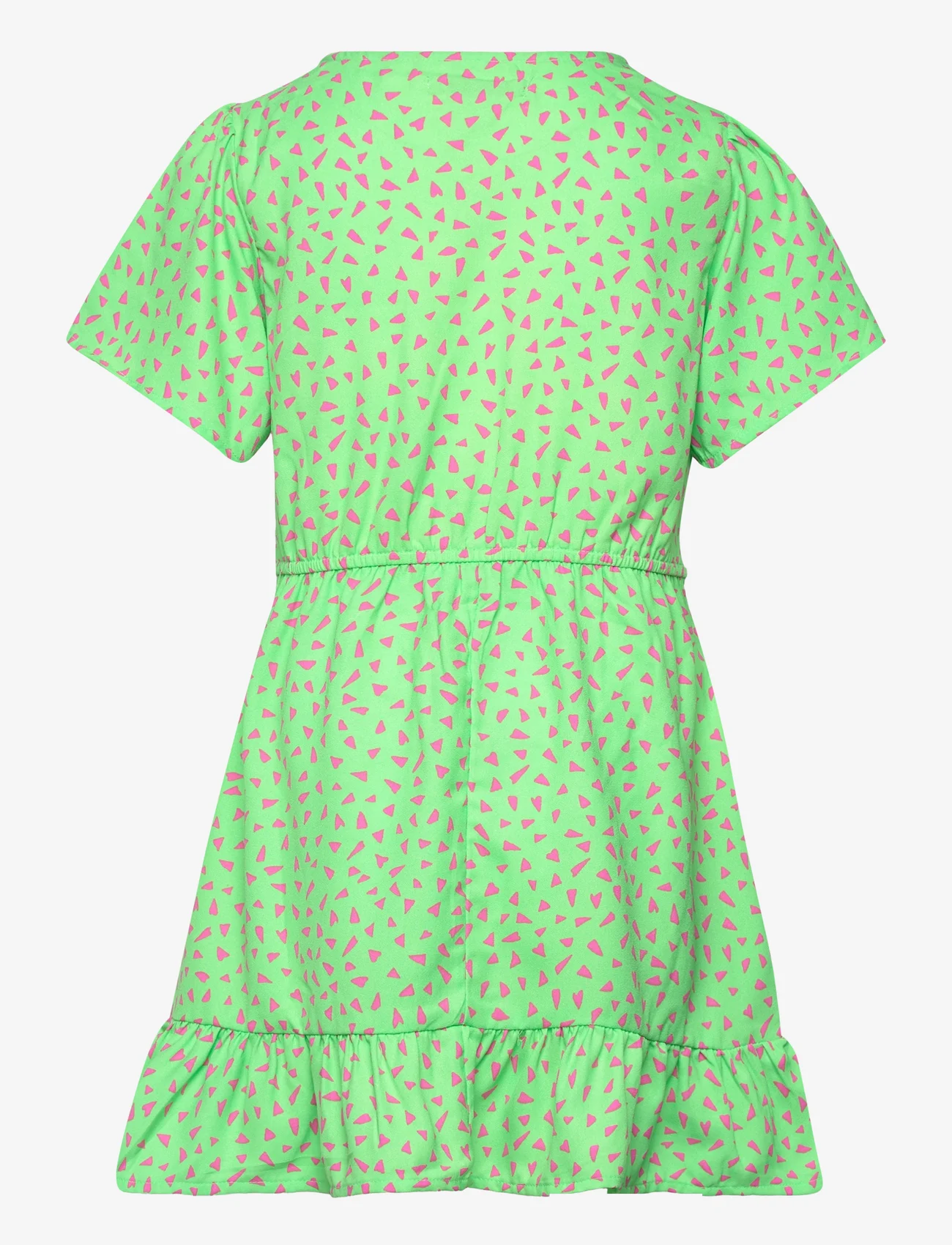 Kids Only - KOGLINO S/S AOP BELT DRESS PTM - kurzärmelige freizeitkleider - summer green - 1