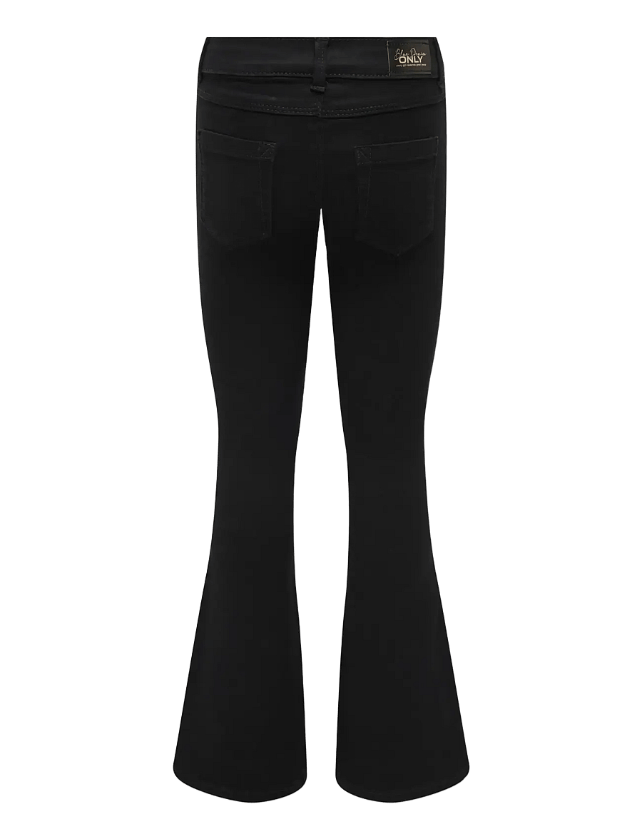 Kids Only - KOGROYAL LIFE REG FLARED PIM600 NOOS - hosen mit weitem bein - black denim - 2