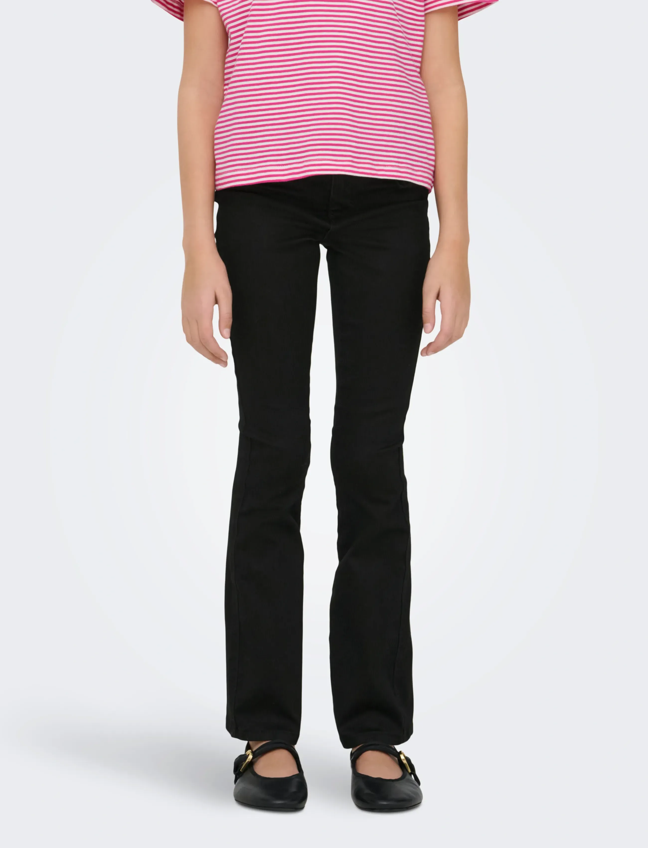Kids Only Kogroyal Life Reg Flared Pim600 Noos, Børn, Flared Jeans, Sort, Str: 134