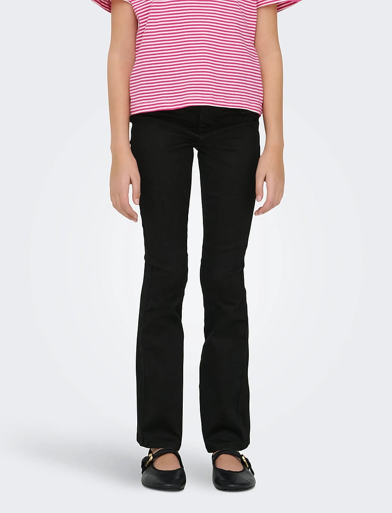 Kids Only - KOGROYAL LIFE REG FLARED PIM600 NOOS - platūs džinsai - black denim - 0