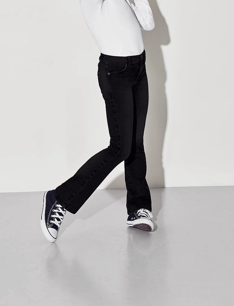 Kids Only - KOGROYAL LIFE REG FLARED PIM600 NOOS - brede jeans - black denim - 0