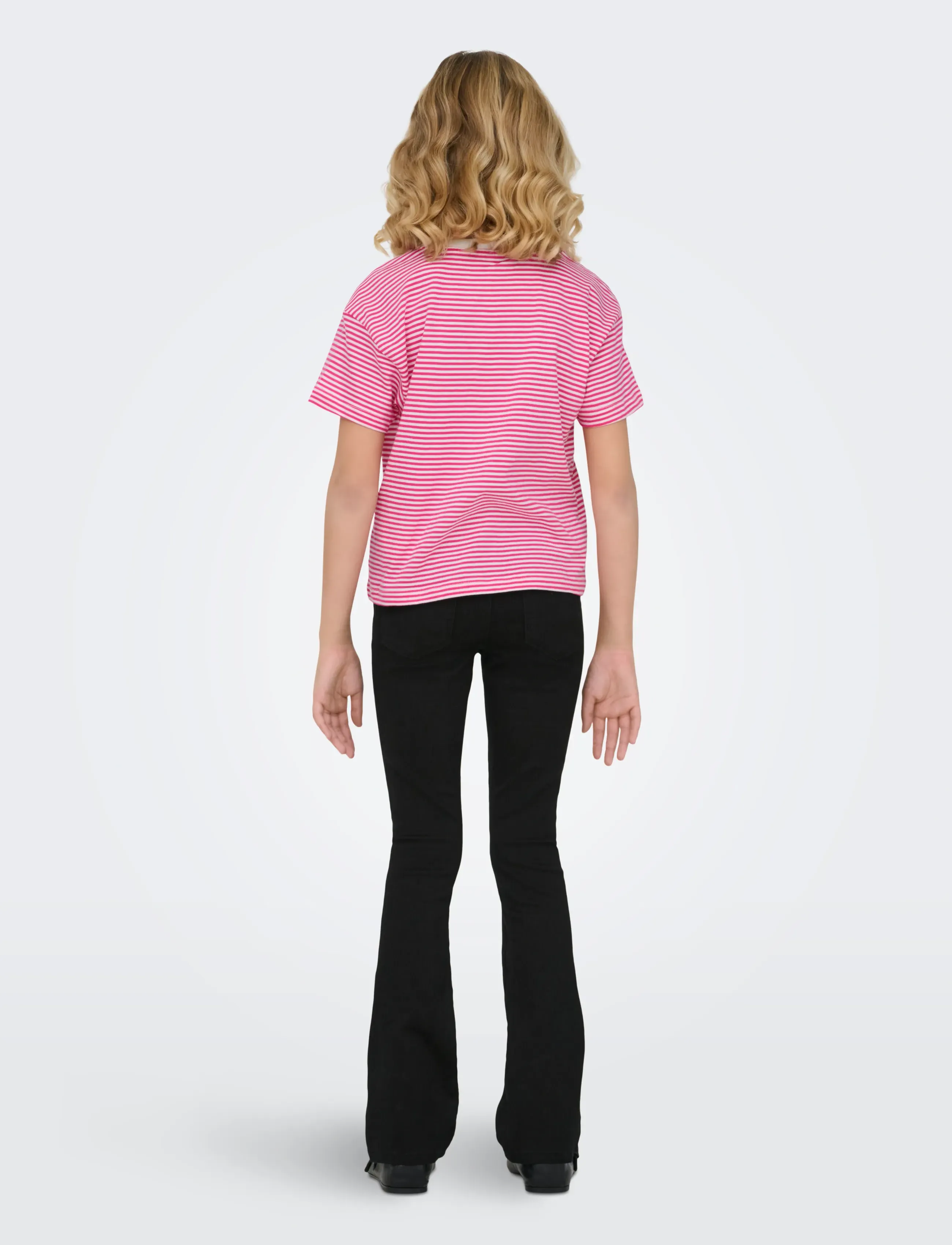 Kids Only - KOGROYAL LIFE REG FLARED PIM600 NOOS - hosen mit weitem bein - black denim - 3