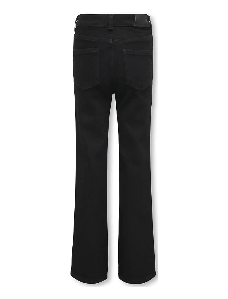 Kids Only - KOGJUICY WIDE LEG DNM CRO588 NOOS - suorat farkut - black denim - 2