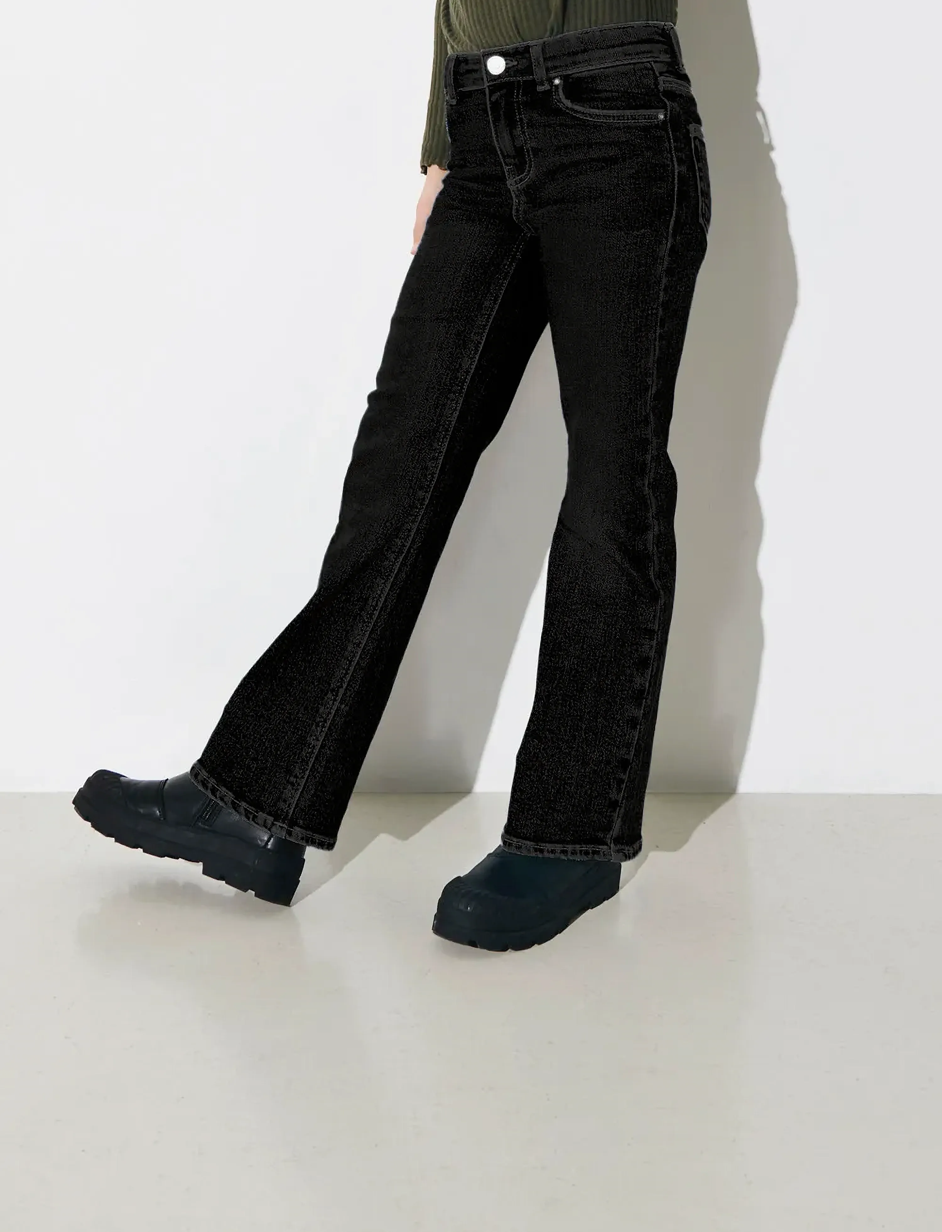 Kids Only KOGJUICY WIDE LEG DNM CRO588 NOOS - Hosen - BLACK DENIM / black