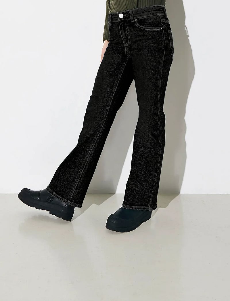 Kids Only - KOGJUICY WIDE LEG DNM CRO588 NOOS - regular jeans - black denim - 0
