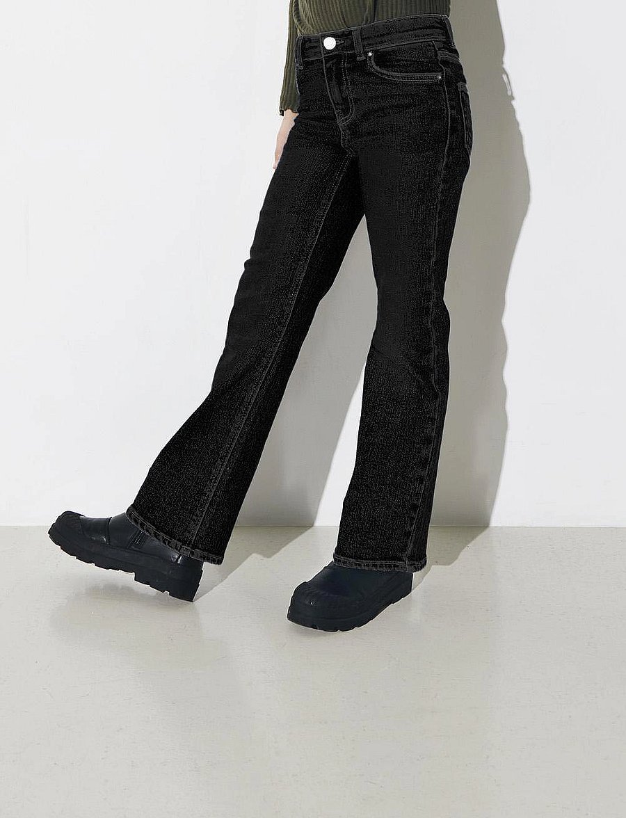Kids Only - KOGJUICY WIDE LEG DNM CRO588 NOOS - regular jeans - black denim - 5