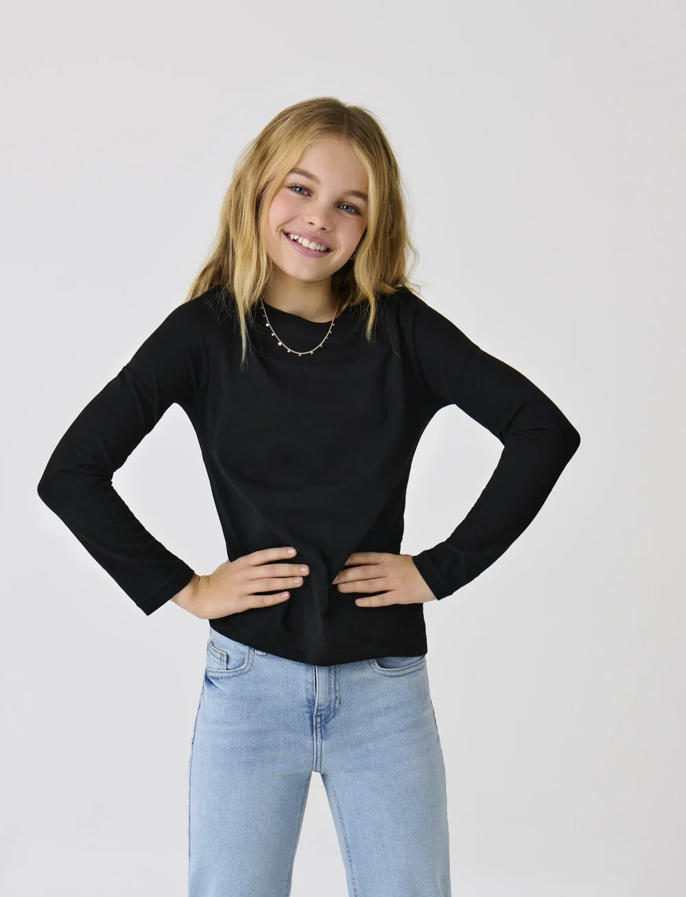 Kids Only - KOGNEW ONLY LIFE L/S TEE JRS NOOS - långärmade t-shirts - black - 0