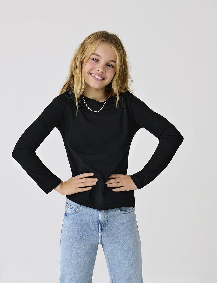 Kids Only - KOGNEW ONLY LIFE L/S TEE JRS NOOS - langärmelig - black - 0