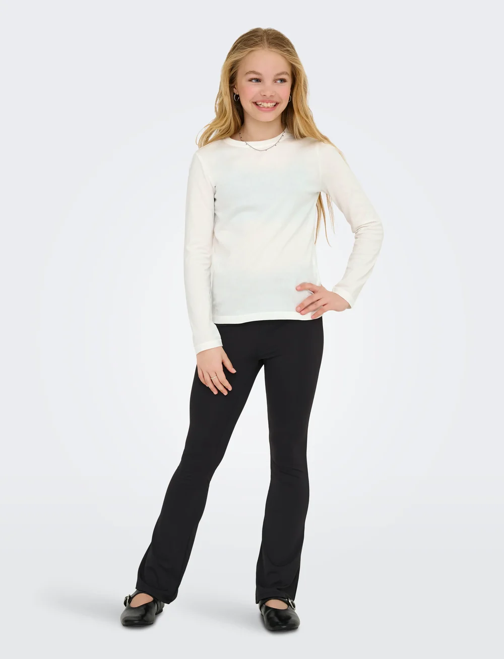 Kids Only - KOGNEW ONLY LIFE L/S TEE JRS NOOS - långärmade t-shirts - cloud dancer - 0