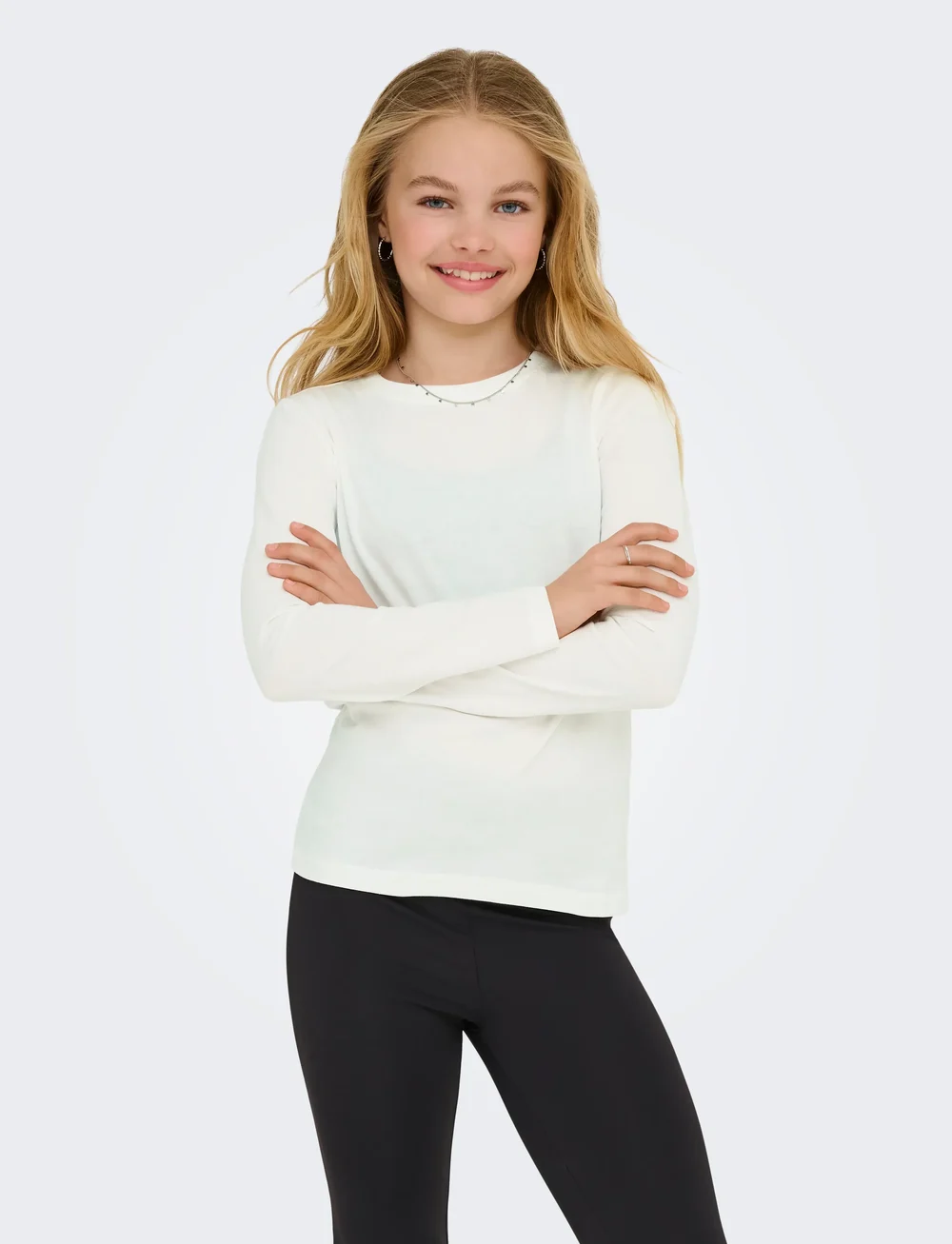 Kids Only - KOGNEW ONLY LIFE L/S TEE JRS NOOS - långärmade t-shirts - cloud dancer - 5