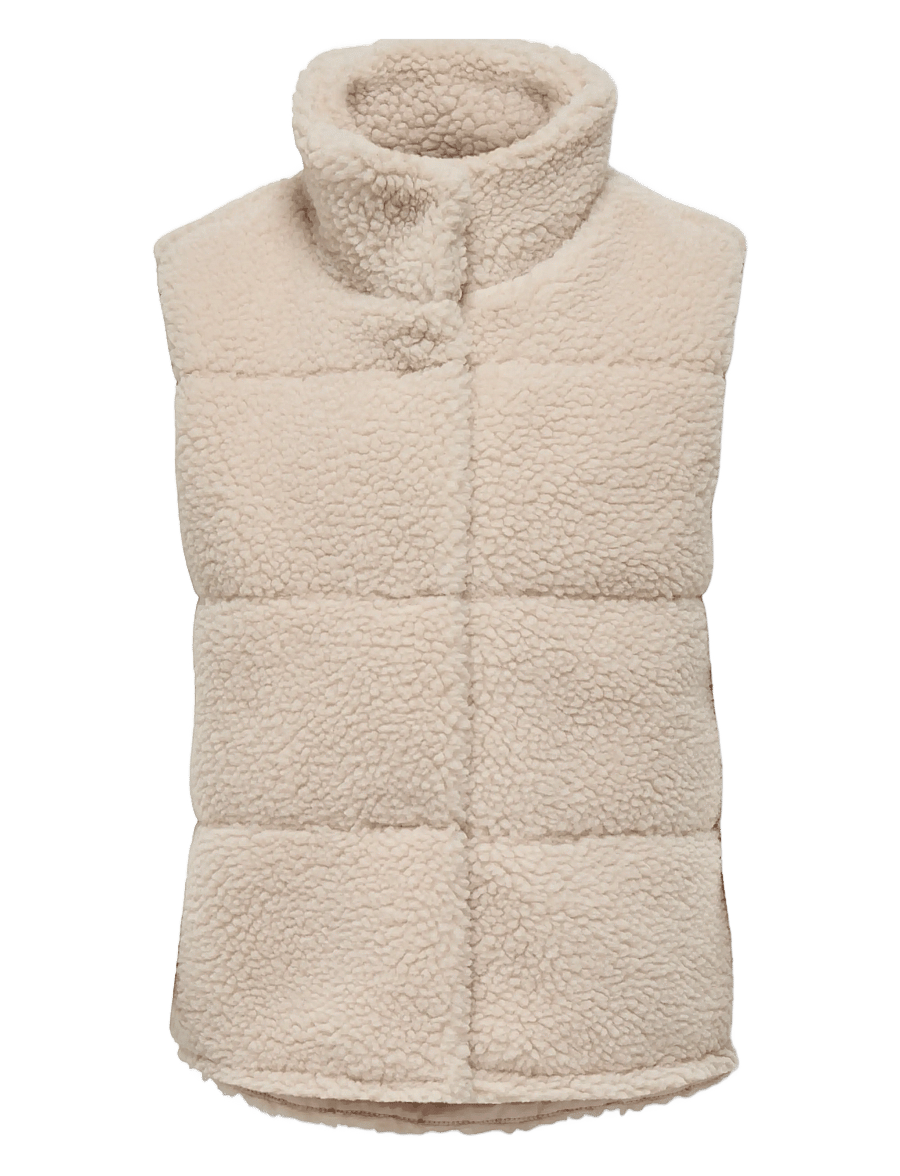 Kids Only - KOGSANDRA TEDDY WAISTCOAT OTW - pumice stone - 1