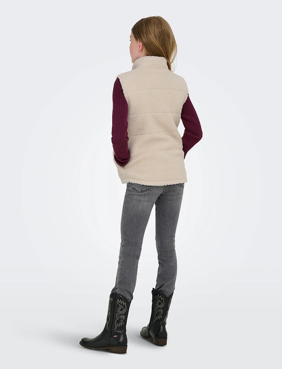 Kids Only - KOGSANDRA TEDDY WAISTCOAT OTW - pumice stone - 3