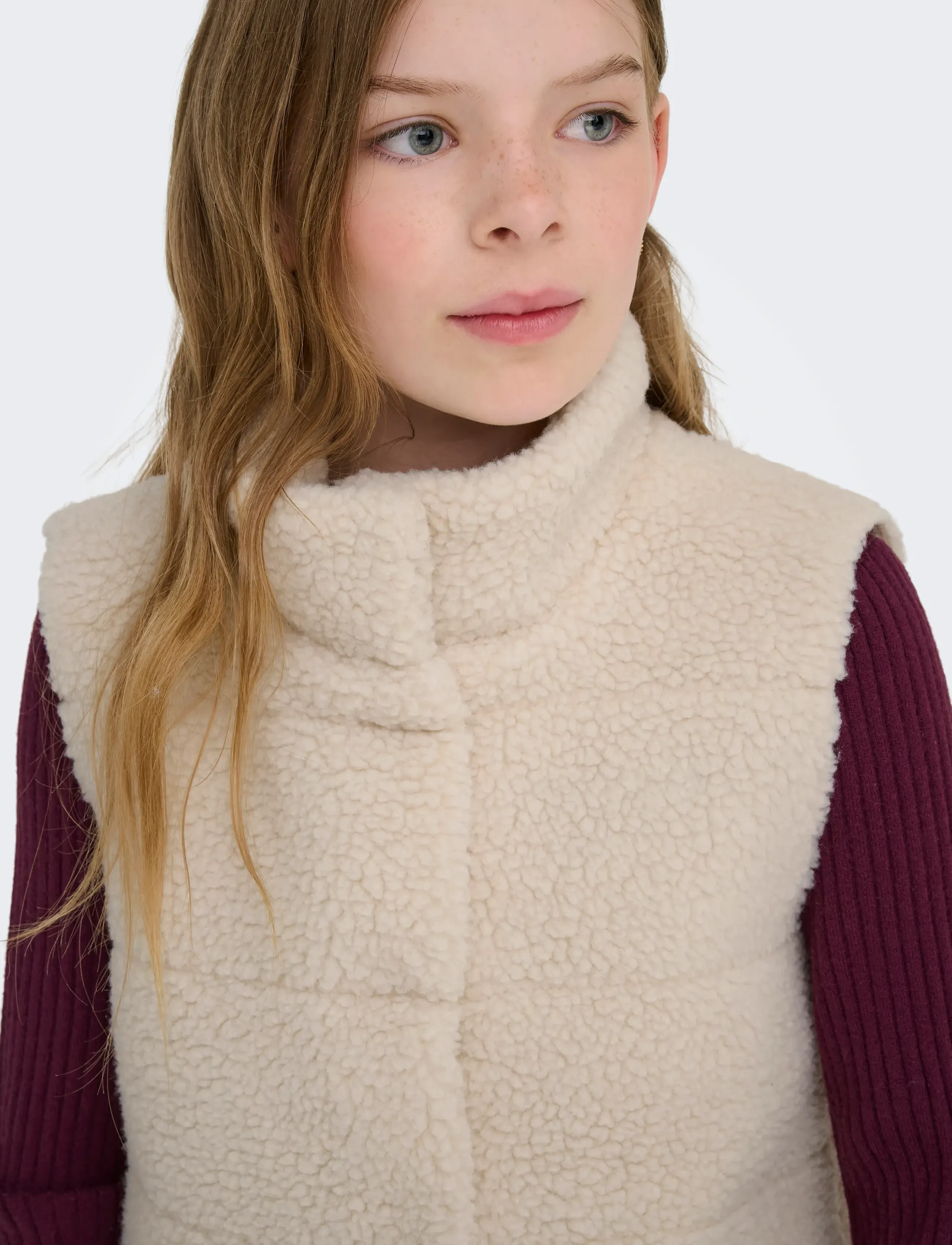 Kids Only - KOGSANDRA TEDDY WAISTCOAT OTW - pumice stone - 5