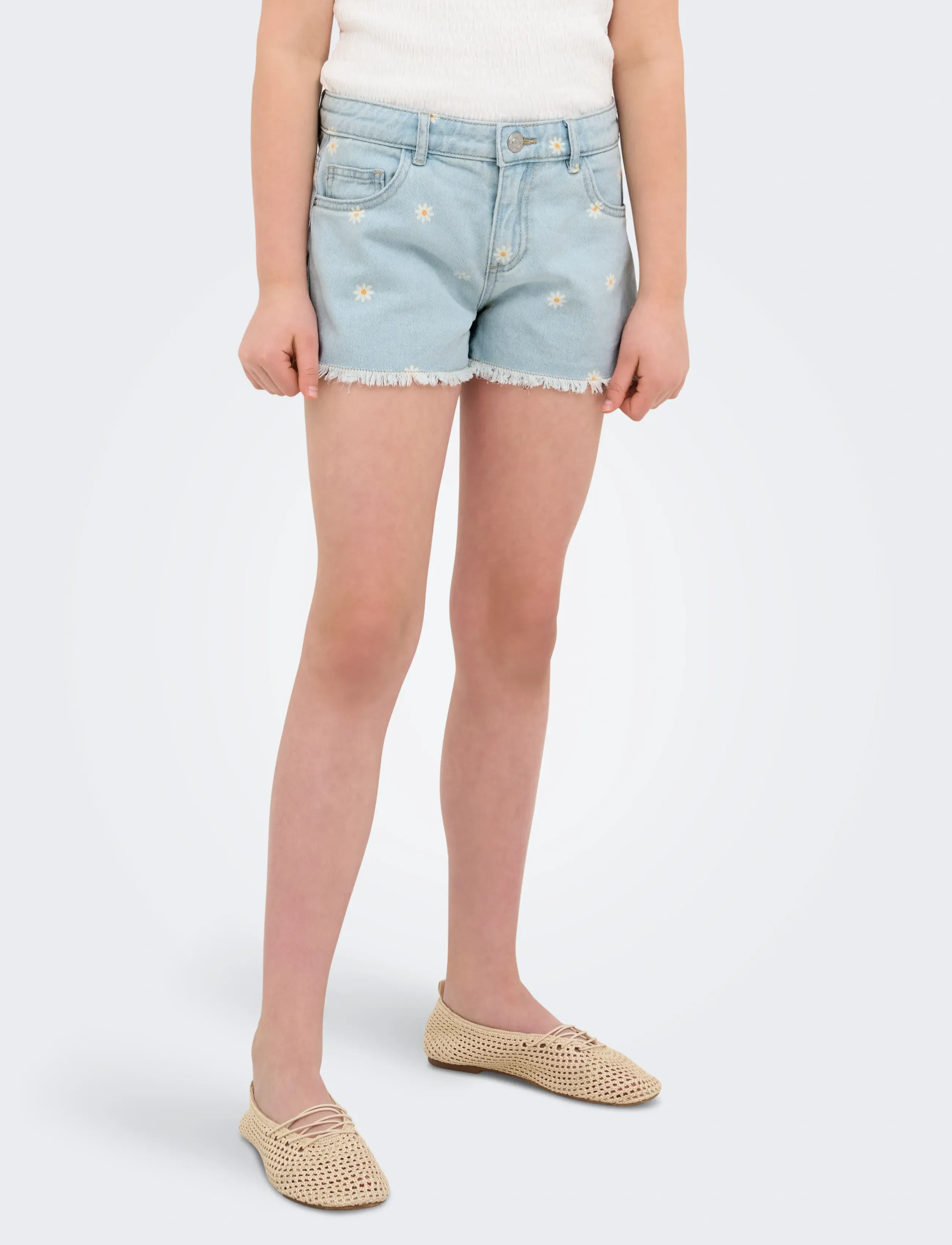 Kids Only KOGROBYN DAISY SHORTS BJ NOOS - Shorts - LIGHT BLUE DENIM / blue