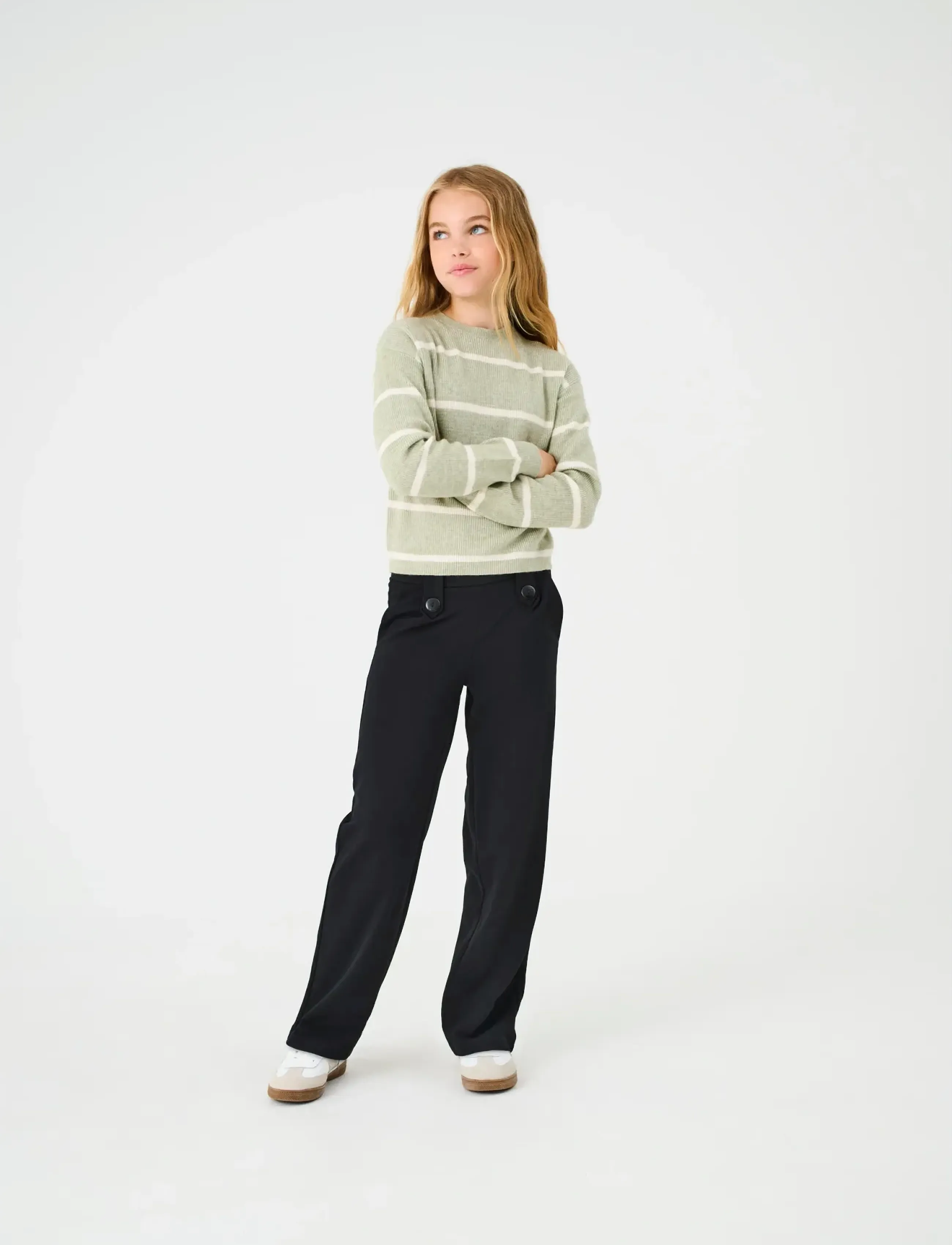 Kids Only KOGSANIA BUTTON PANT JRS NOOS - Byxor - BLACK / black