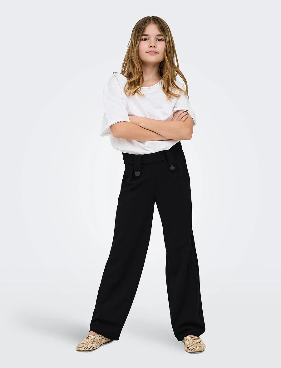 Kids Only - KOGSANIA BUTTON PANT JRS NOOS - einkaufen nach alter von - black - 1