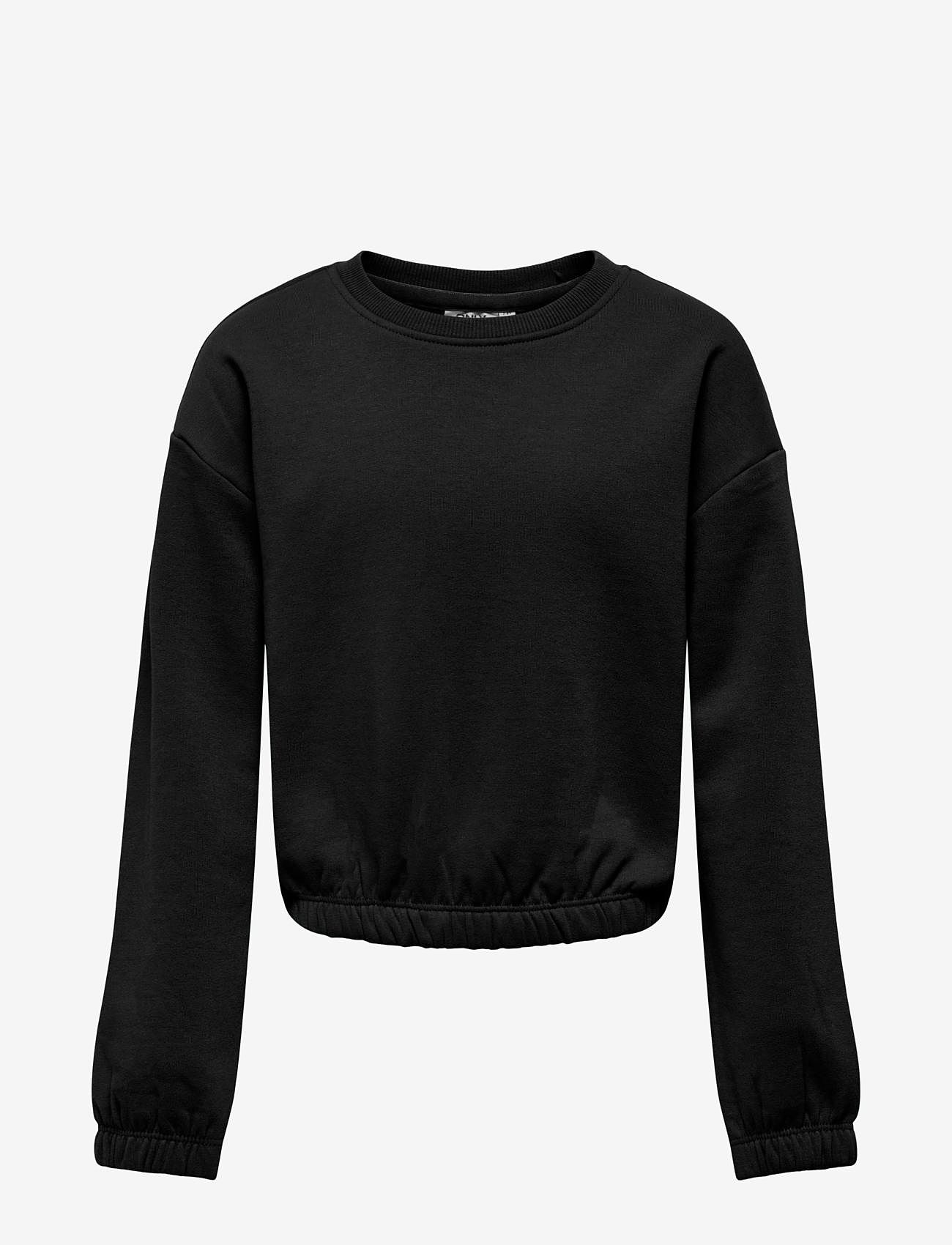 Kids Only - KOGMAYA L/S SHORT O-NECK SWT - sportiska stila džemperi - black - 0