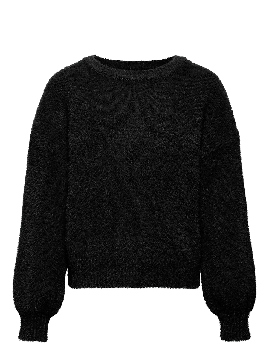 Kids Only - KOGNEWPIUMO L/S PULLOVER KNT NOOS - trøjer - black - 0