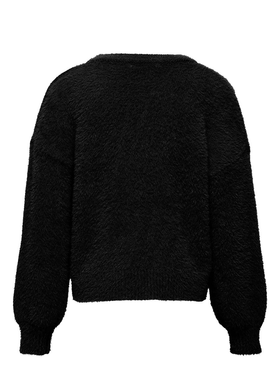Kids Only - KOGNEWPIUMO L/S PULLOVER KNT NOOS - trøjer - black - 1