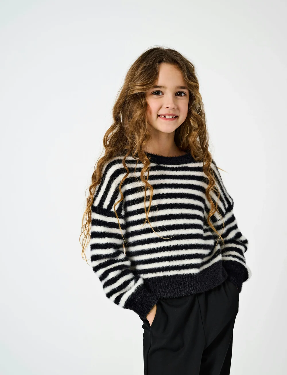 Kids Only - KOGNEWPIUMO L/S PULLOVER KNT NOOS - trøjer - black - 0