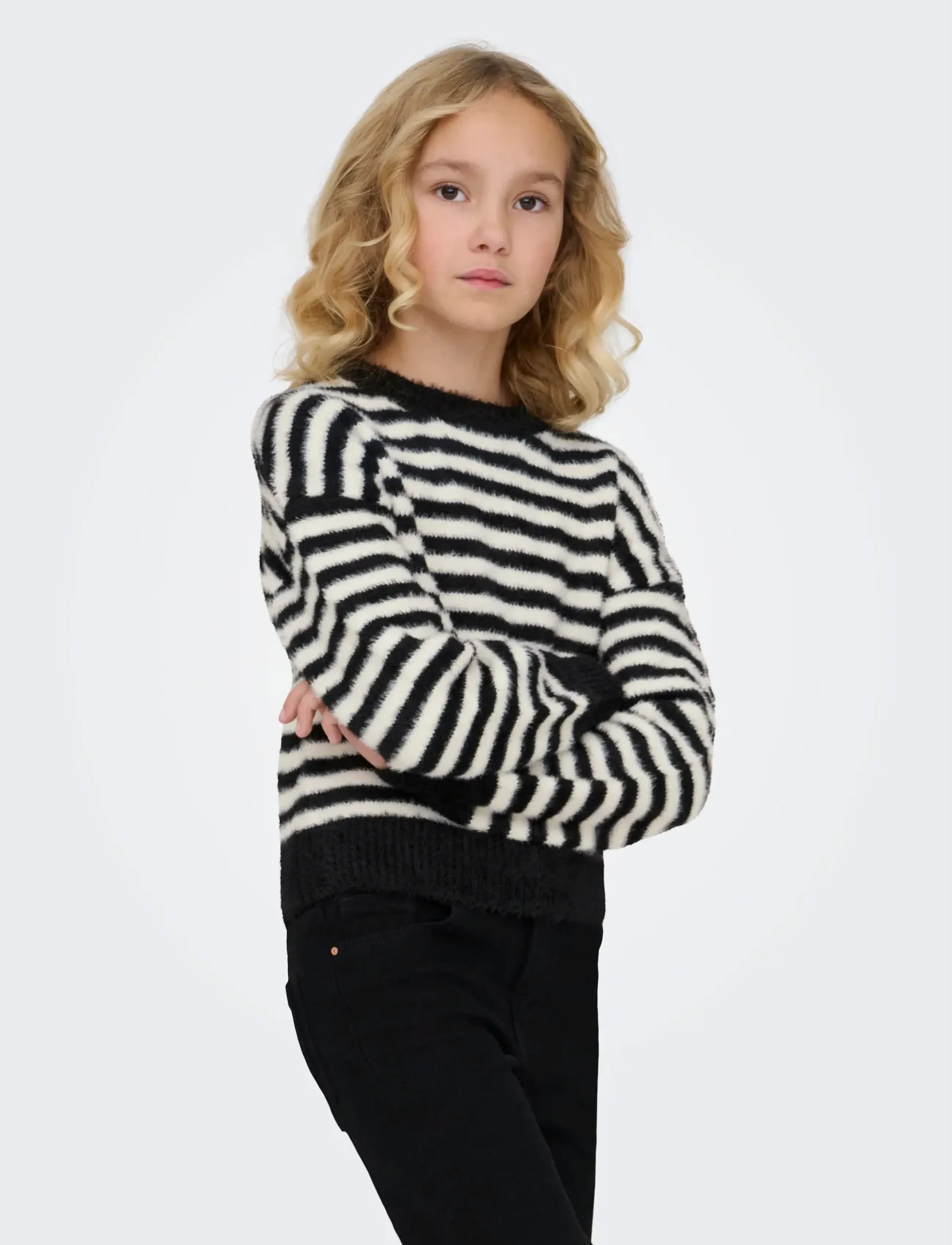 Kids Only - KOGNEWPIUMO L/S PULLOVER KNT NOOS - pullover - black - 5