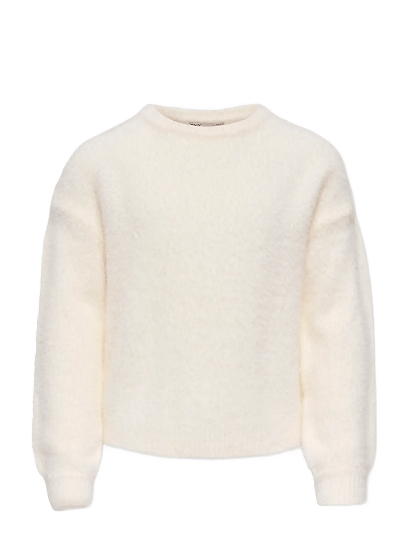 Kids Only - KOGNEWPIUMO L/S PULLOVER KNT NOOS - trøjer - cloud dancer - 1