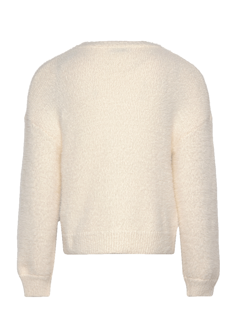 Kids Only - KOGNEWPIUMO L/S PULLOVER KNT NOOS - stickade tröjor - cloud dancer - 1