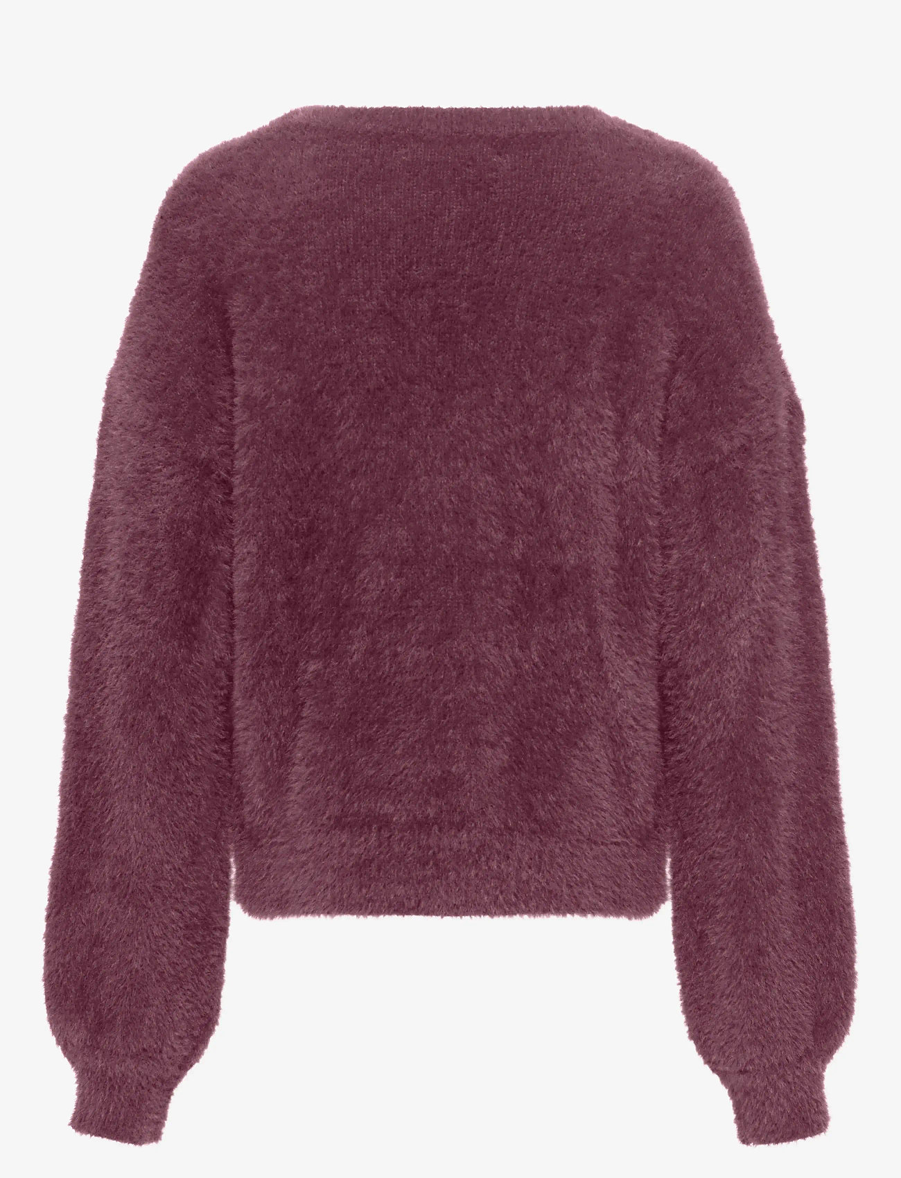 Kids Only - KOGNEWPIUMO L/S PULLOVER KNT NOOS - stickade tröjor - mauve wine - 1