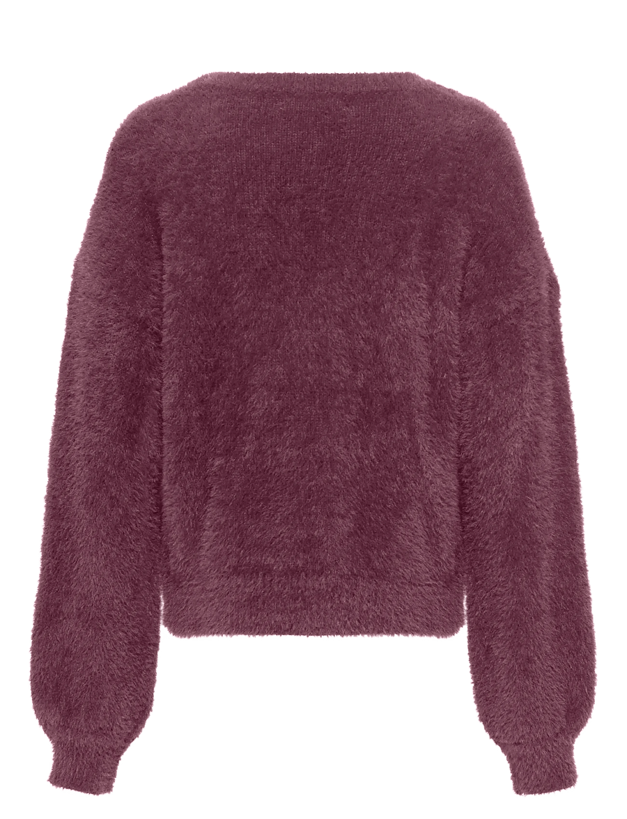 Kids Only - KOGNEWPIUMO L/S PULLOVER KNT NOOS - trøjer - mauve wine - 1