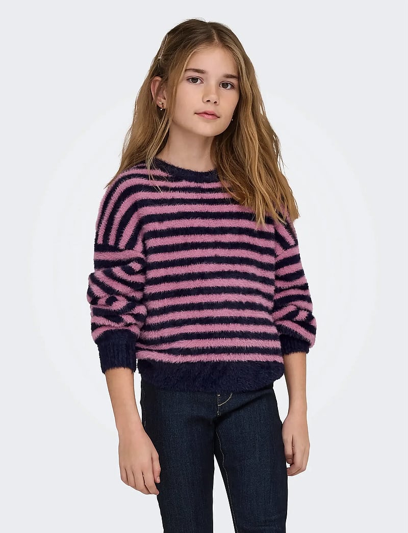 Kids Only - KOGNEWPIUMO L/S PULLOVER KNT NOOS - trøjer - night sky - 0