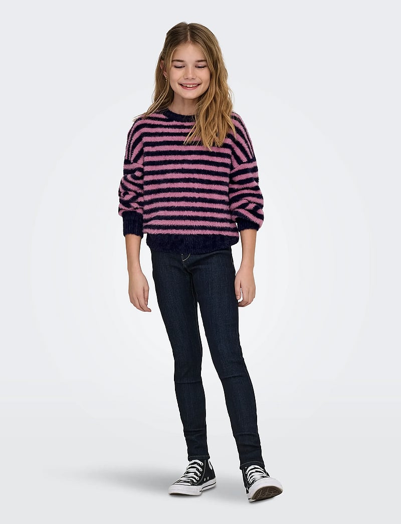 Kids Only - KOGNEWPIUMO L/S PULLOVER KNT NOOS - trøjer - night sky - 5
