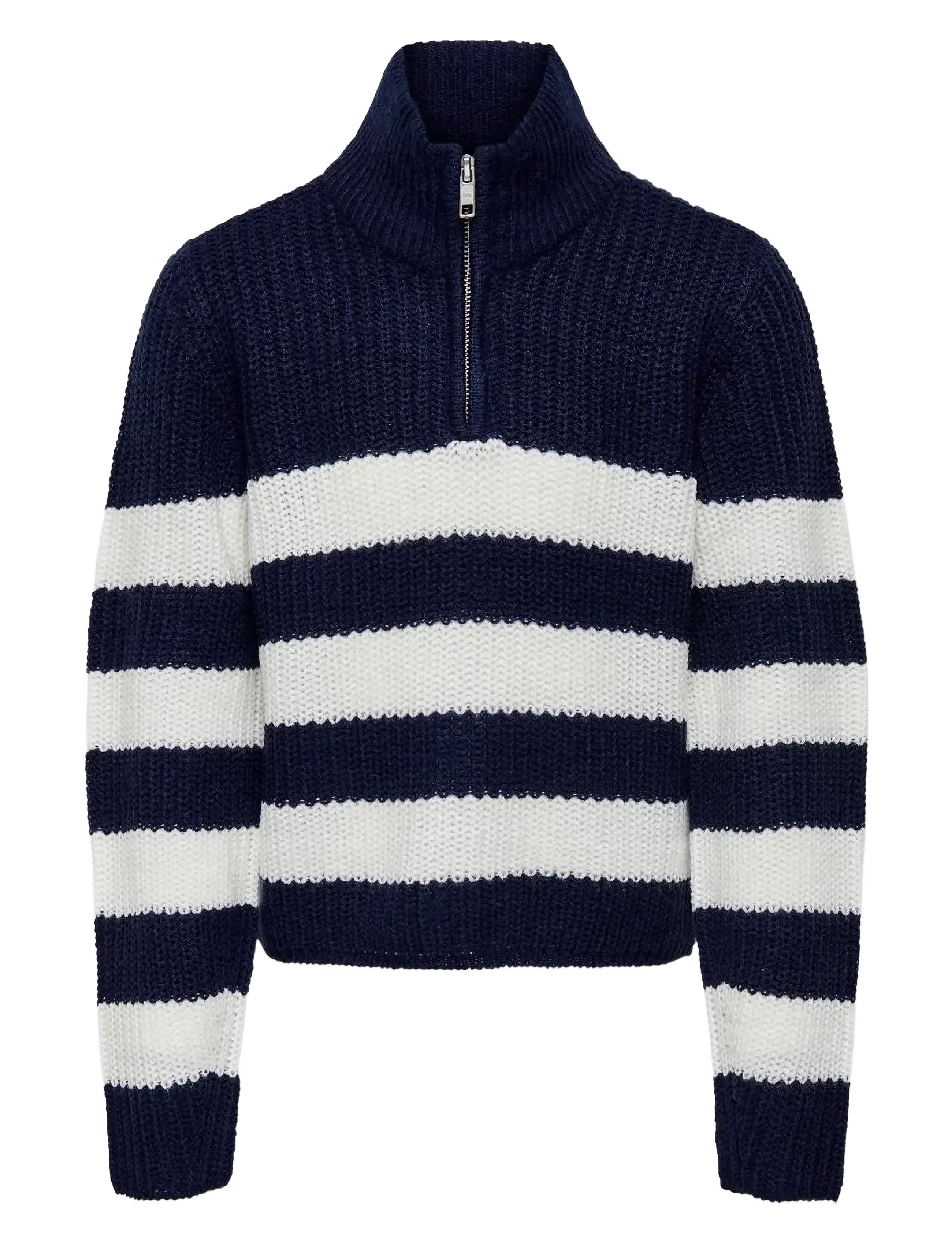 Kids Only KOGNEWBELLA NICOYA L/S ZIP PULLOVER KNT - Överdelar - MARITIME BLUE / navy