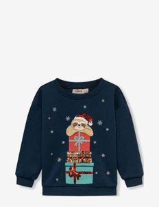 KMGYDA XMAS L/S O-NECK SEQUINS BOX SWT, Kids Only