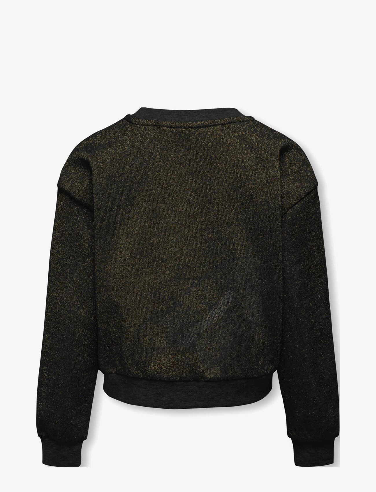 Kids Only - KOGLAURA L/S SHORT GLITTER O-NECK UB SWT - black - 1