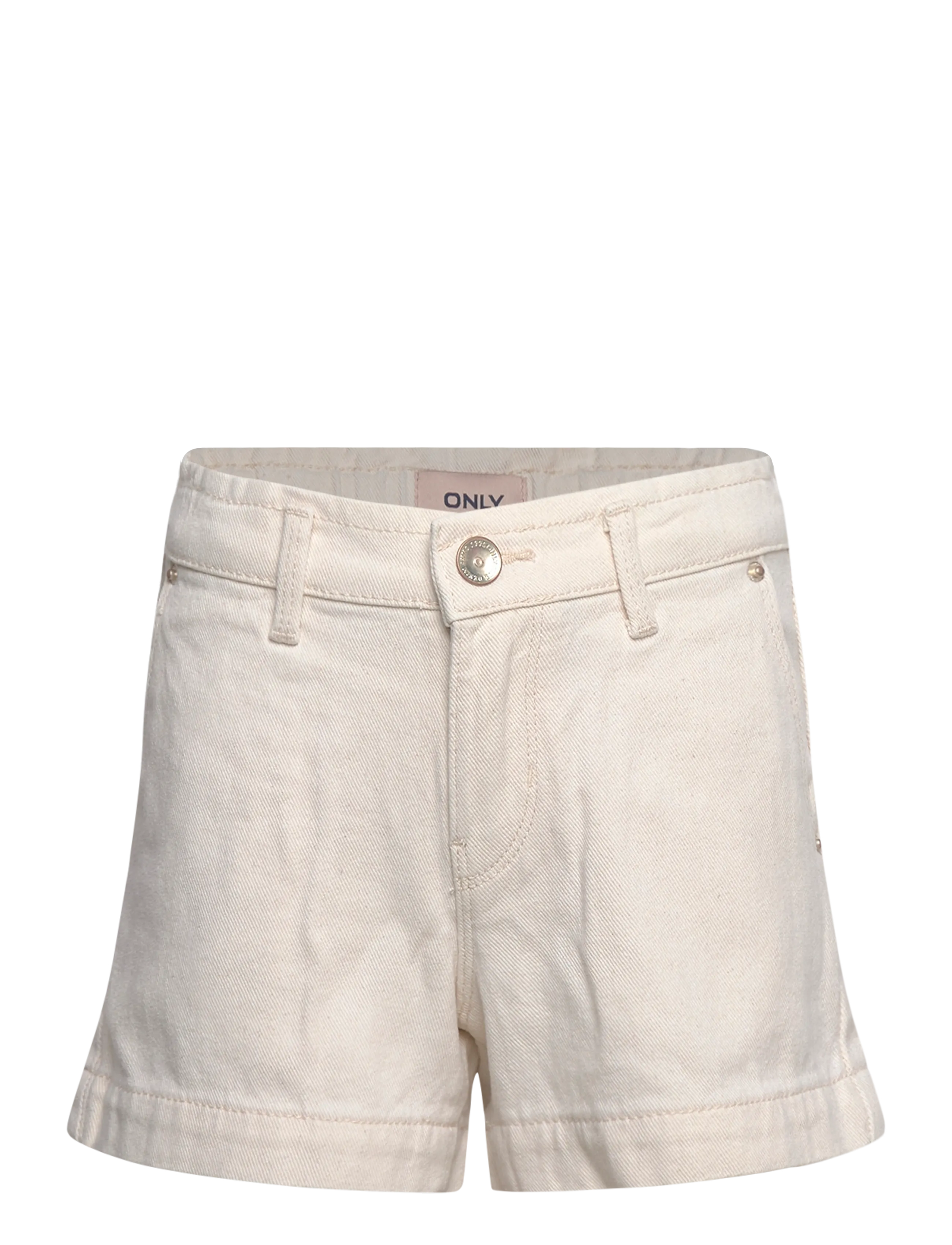 Kids Only Kogcomet Wide Dnm Ecru Shorts Pim, 134, Cream, Underdele > Shorts, Børn