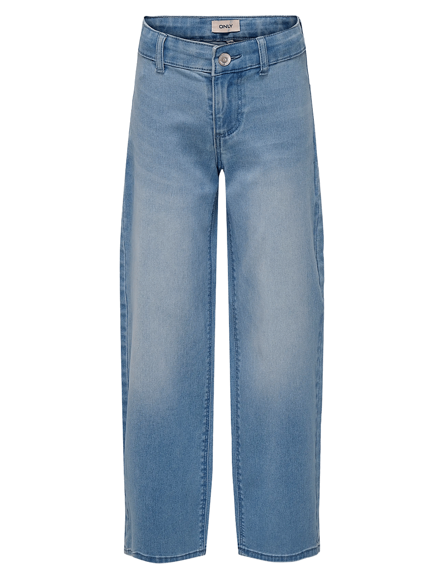 Kids Only - KOGSYLVIE CLEAN WIDE LEG LB DNM PIM NOOS - hosen mit weitem bein - light blue denim - 1