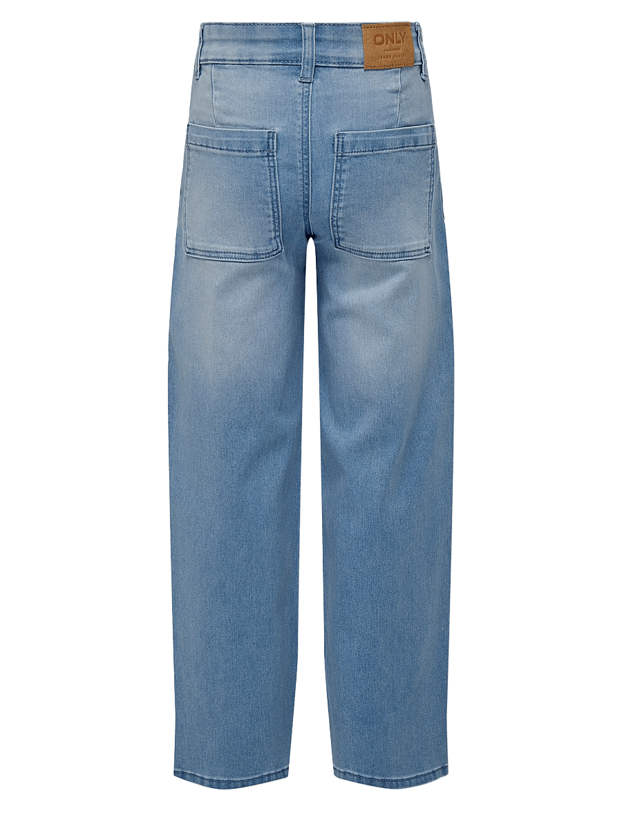 Kids Only - KOGSYLVIE CLEAN WIDE LEG LB DNM PIM NOOS - hosen mit weitem bein - light blue denim - 2